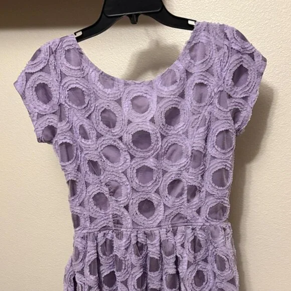 EShakti purple Circle Tulle Midi Fit Flare Dress NWOT Sz 8 custom - Picture 9 of 11